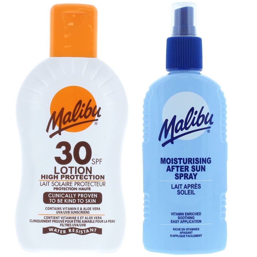 

Водостойкий бальзам Malibu SPF30 200 мл + Бальзам-спрей после загара 200 мл