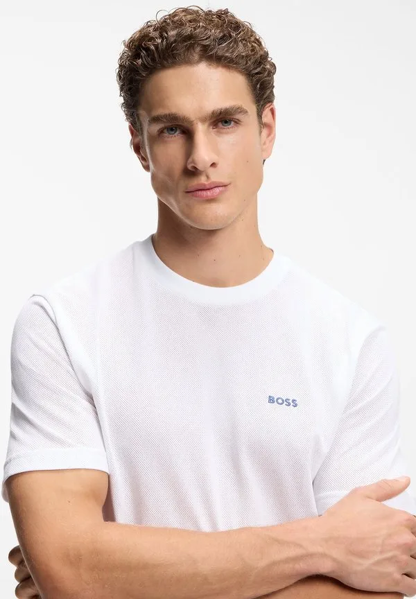Футболка с принтом ts_member mesh 1 Boss, White — фото 4