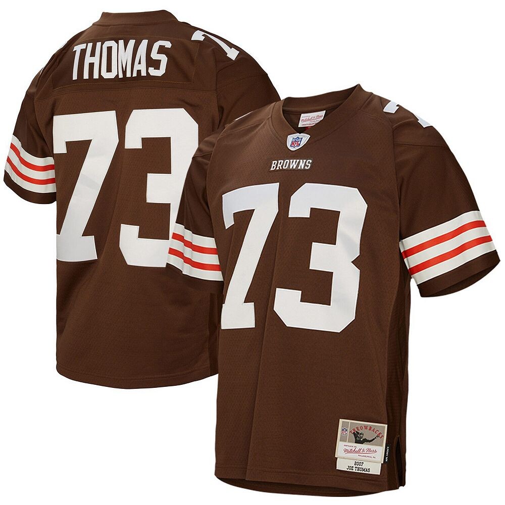 

Мужская копия джерси Mitchell & Ness Joe Thomas Brown Cleveland Browns Legacy, цвет Brn Brown