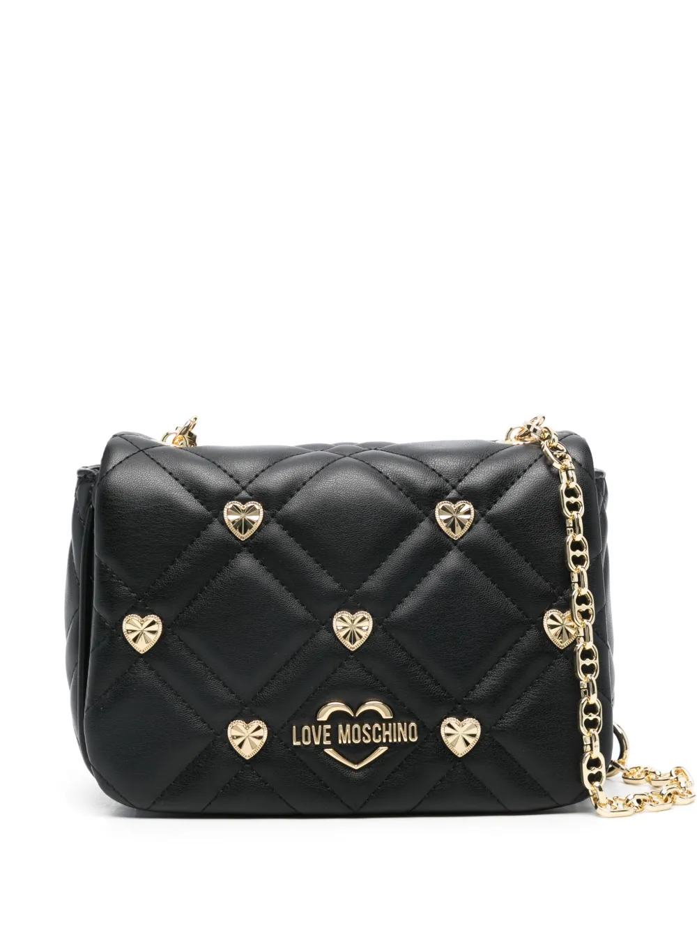 

Стеганая сумка через плечо Love Moschino, черный