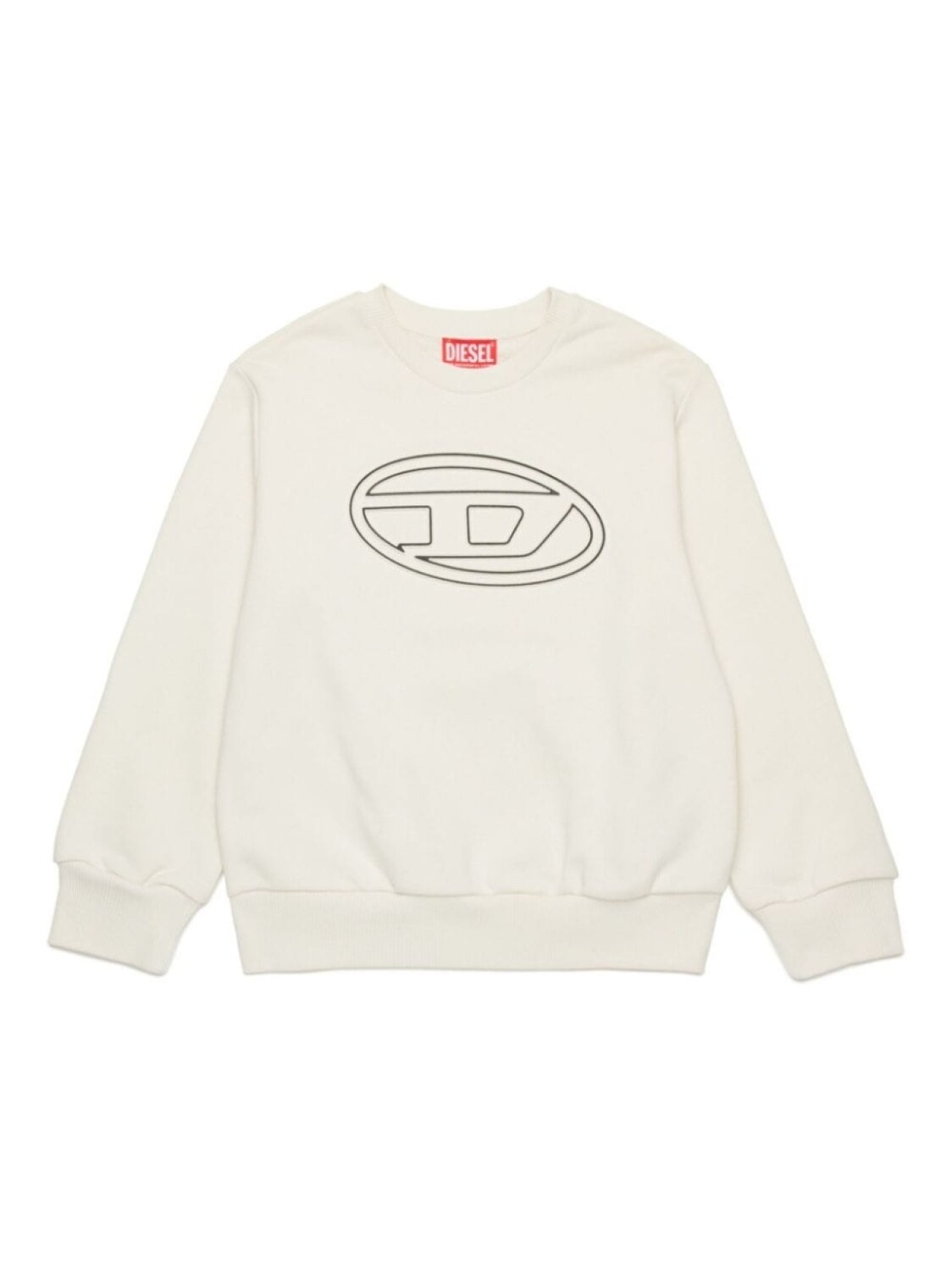 

Diesel толстовка с логотипом Oval-D, нейтральный цвет