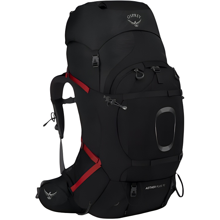 

OSPREY 70-литровый наружный рюкзак из нейлона черный мужской, Black