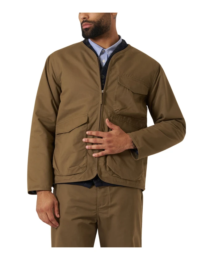 

Парашютная куртка-подкладка из матового политеха Universal Works, коричневый