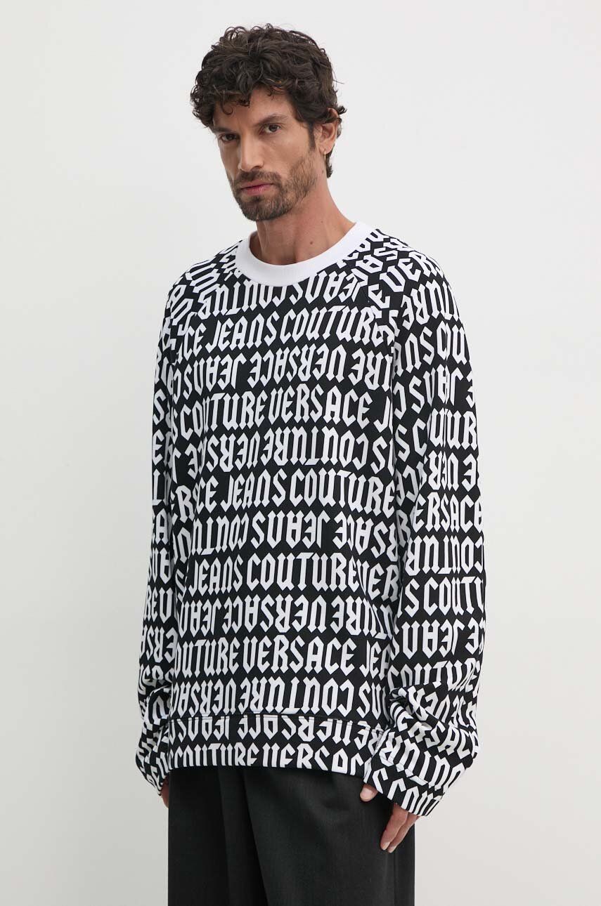

Хлопковая толстовка Versace Jeans Couture, черный