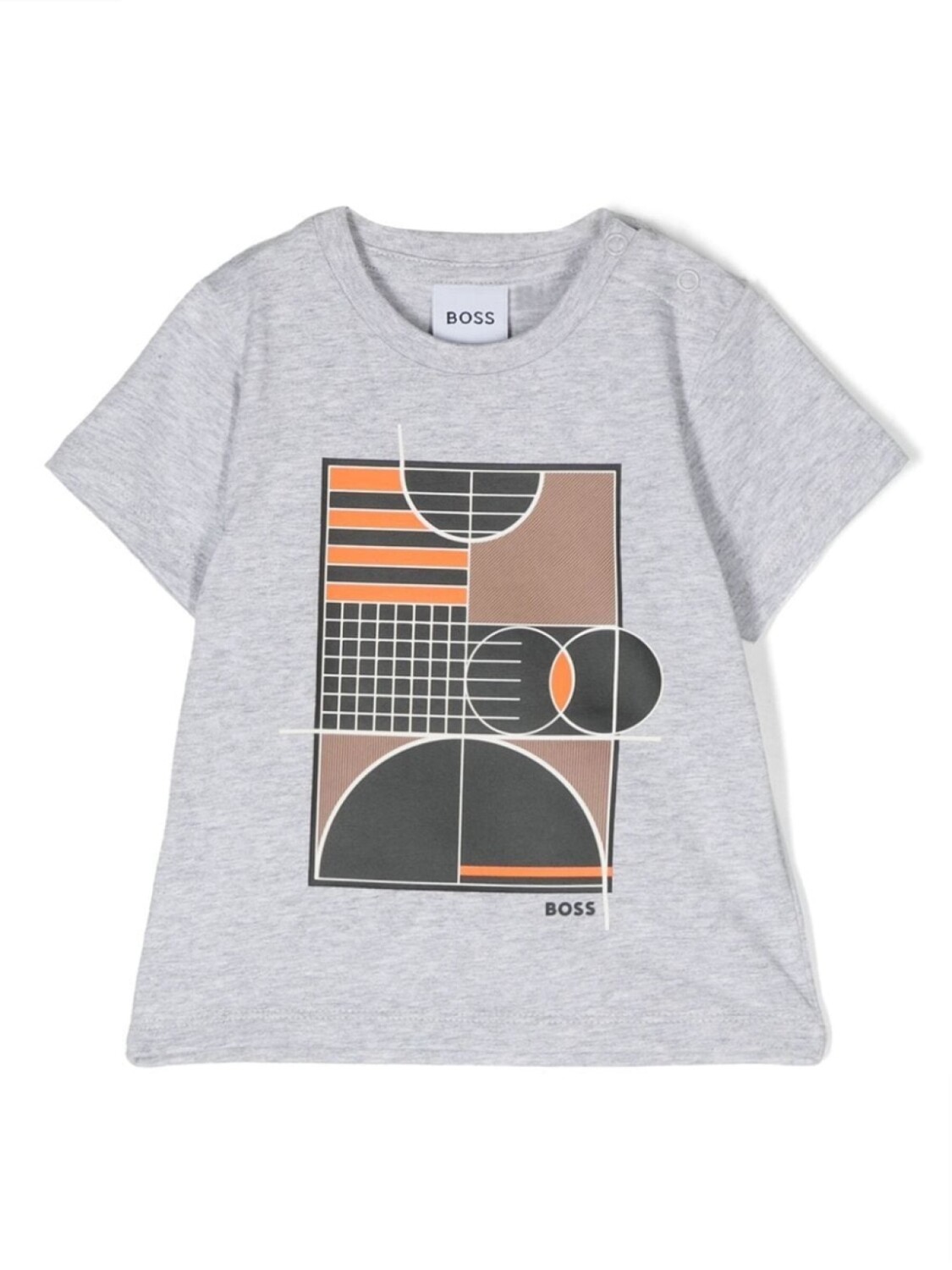 

BOSS Kidswear футболка с графичным принтом, серый