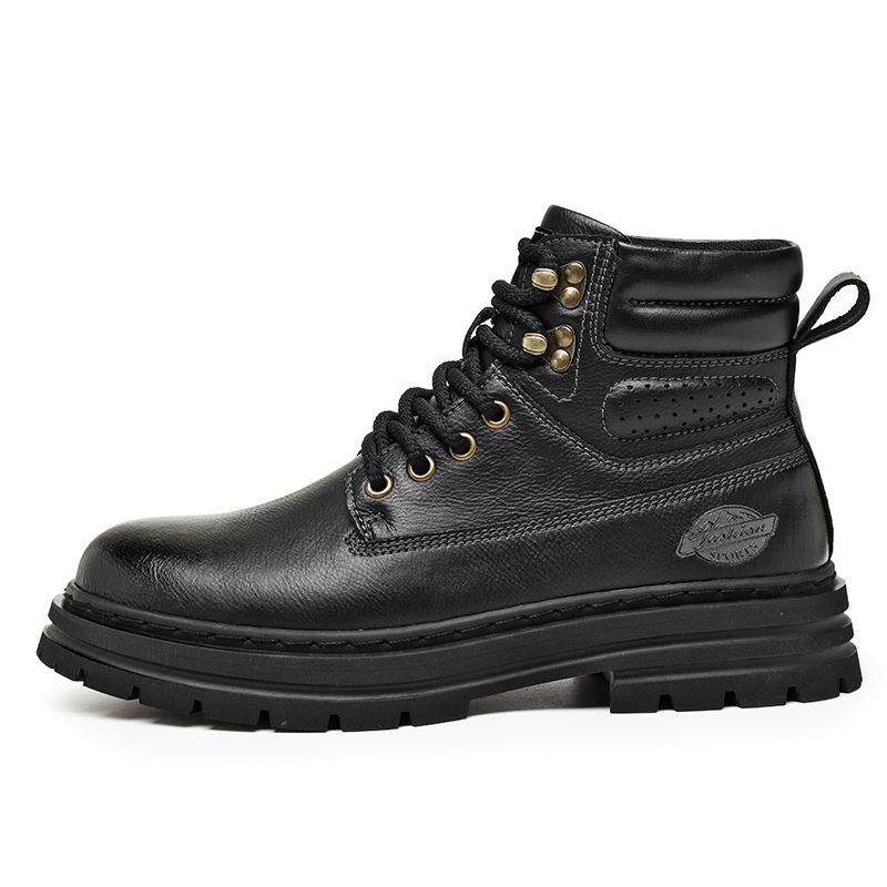 

BANGNEY Короткие полусапоги мартин мужские черные однослойные, цвет Black Single Layer Shoes