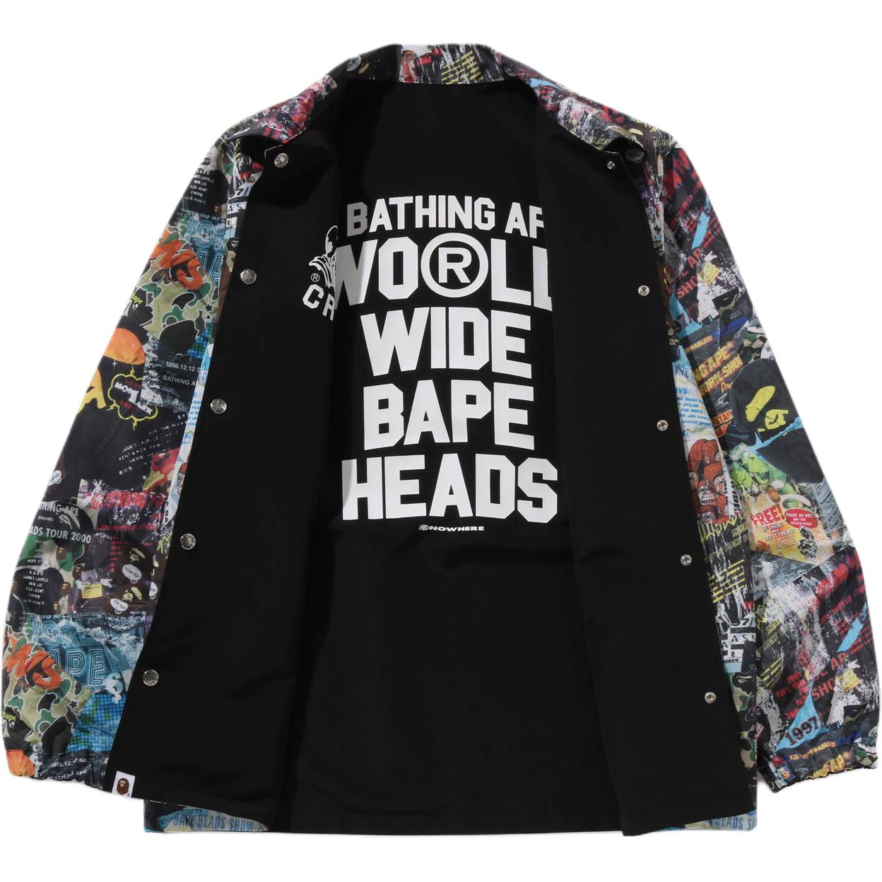 A BATHING APE Реверсивная куртка тренера с принтом флаера, Multicolor — фото 3