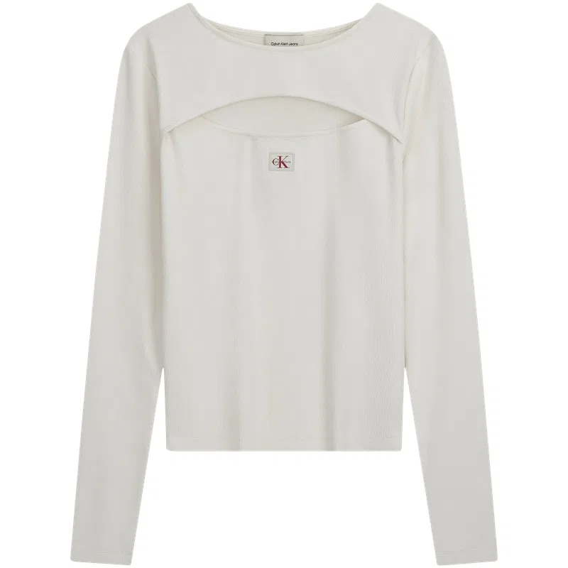 Женская футболка с круглым вырезом Calvin Klein, YAS-Ivory