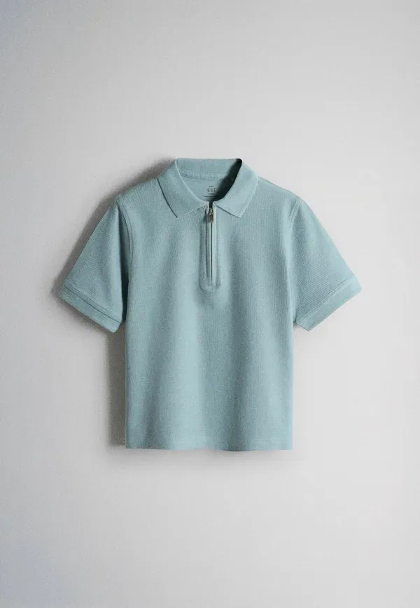 Комплект из 3 поло, хлопок, 3 pack - polo shirt, The Set, Teal Blue, Brown, синий/коричневый/бирюзовый — фото 4