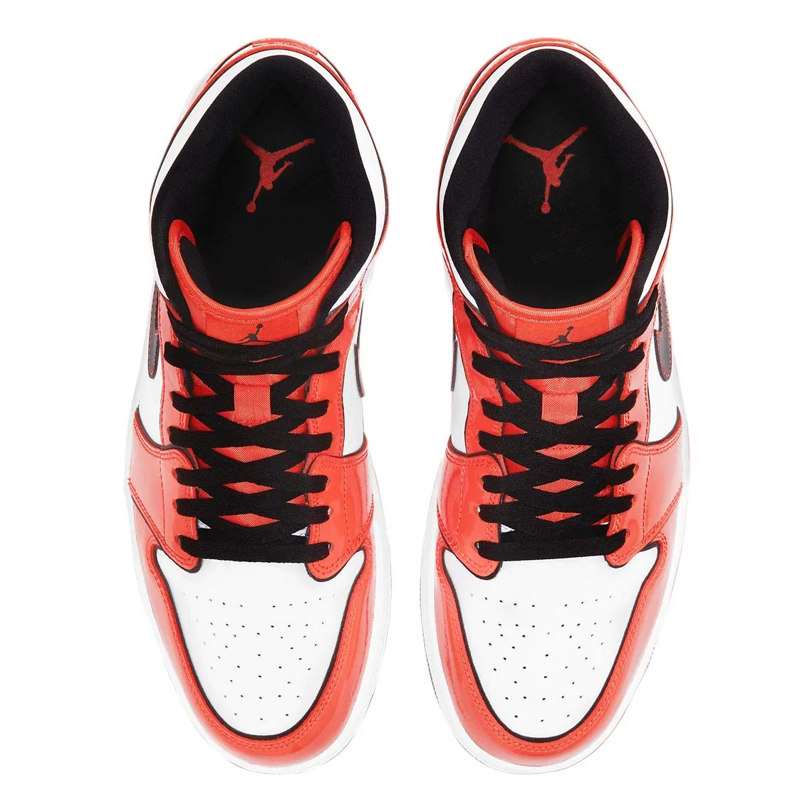 Детские кроссовки для мальчиков с принтом Air 1 Mid NIKE, Turf Orange Black White — фото 4