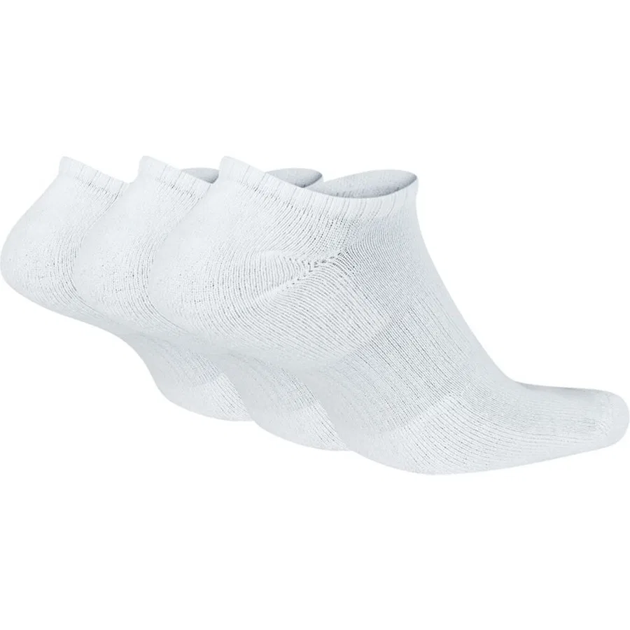Комплект носков-невидимок Nike Everyday Dri Fit No Show Cotton Cushioned Unisex, 3 пары, Белый — фото 2