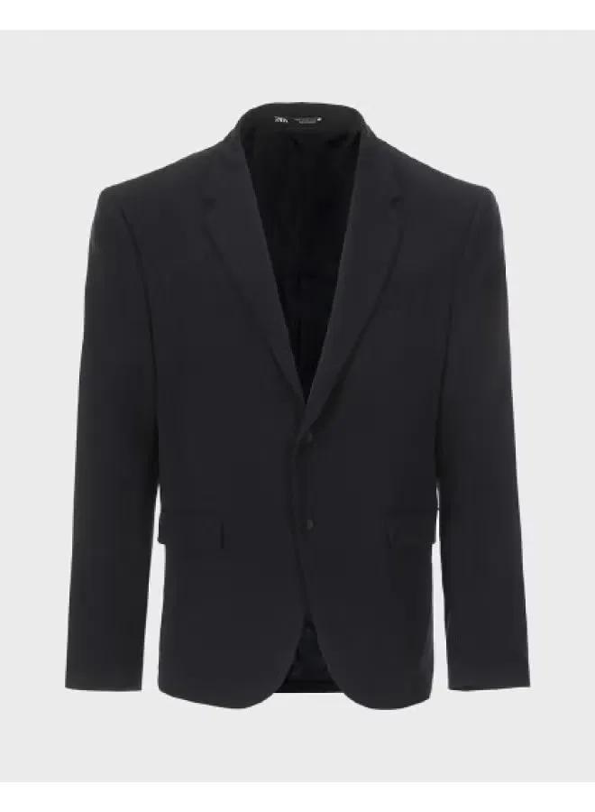 Пиджак классический деловой с длинным рукавом Zara, черный