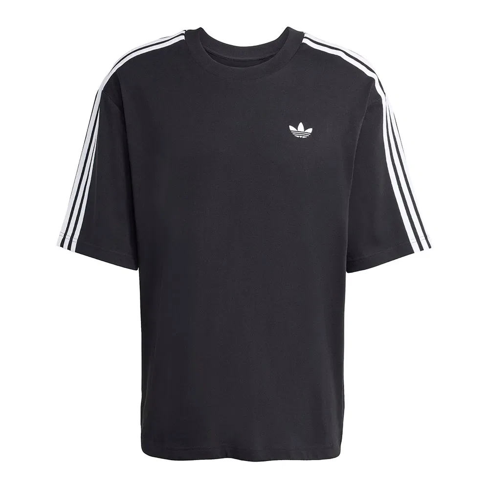 Мужская футболка оверсайз Adicolor 3-Stripes Adidas Originals, Black — фото 3