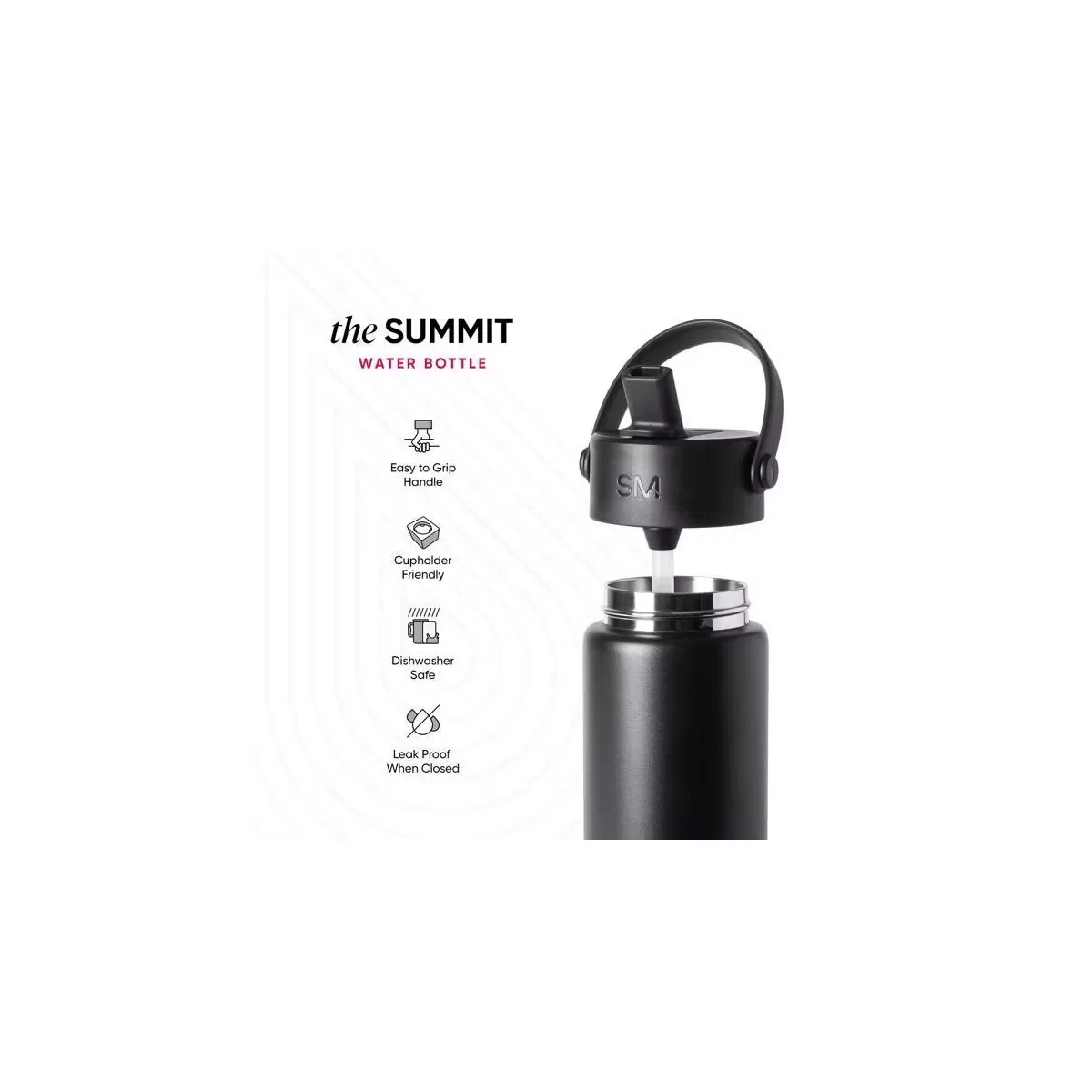 Детская бутылка для воды 0,4 л из нержавеющей стали Pivot Summit Simple Modern, Tropical Stitch — фото 3