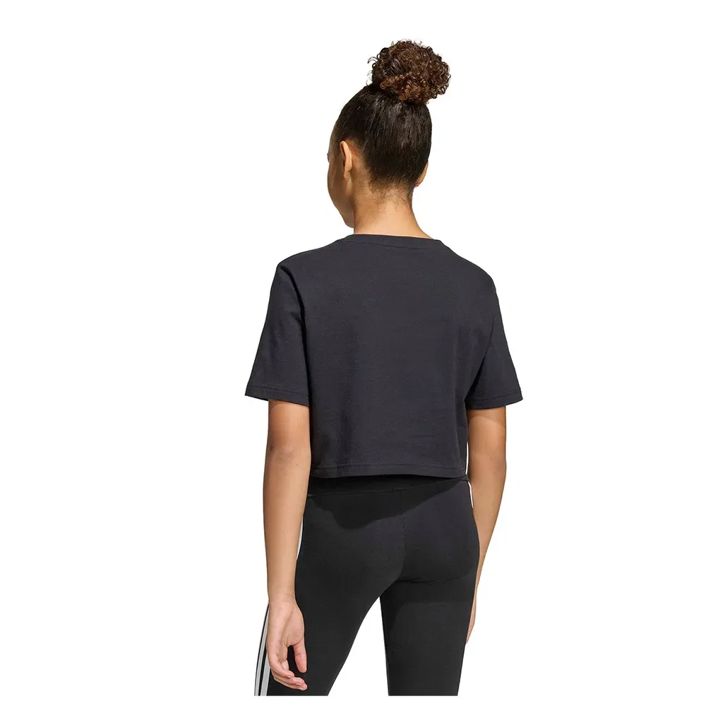 Футболка с коротким рукавом Everyday Glam Cropped Graphic Adidas, черный — фото 2