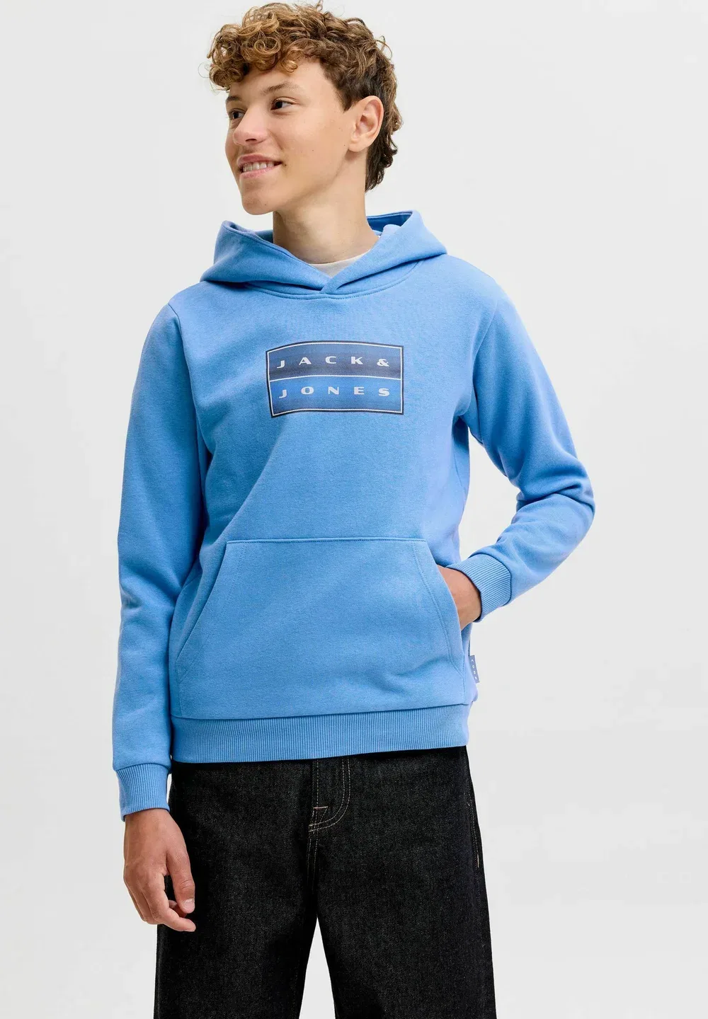 Толстовка, толстовка для подростков - худи Jack & Jones Junior, Campanula — фото 2