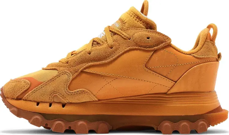 Кроссовки cardi b x wmns classic leather 'bright ochre' Reebok, апельсин — фото 4