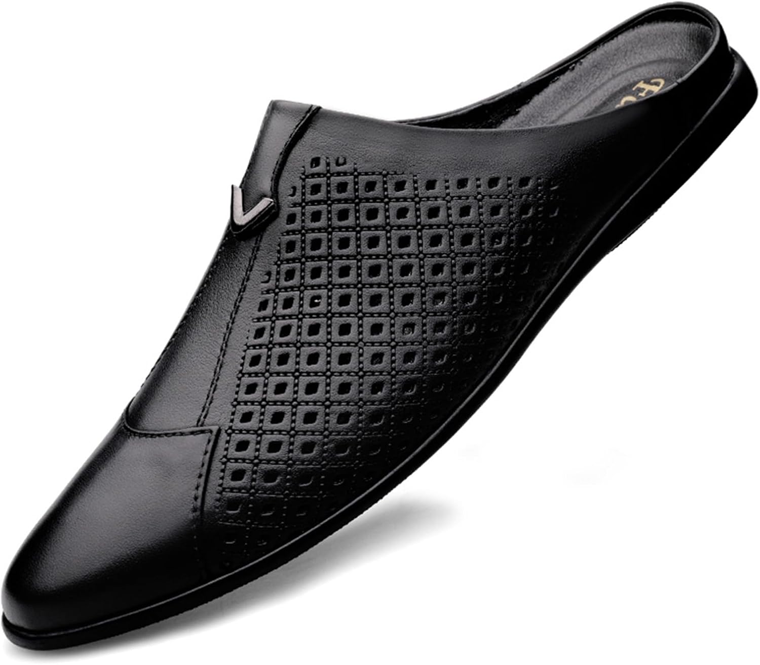 

Мужские сандалии-мюли Abborora без задника с отделкой под лоферы, модная кожаная обувь для повседневного и официального гардероба, черный