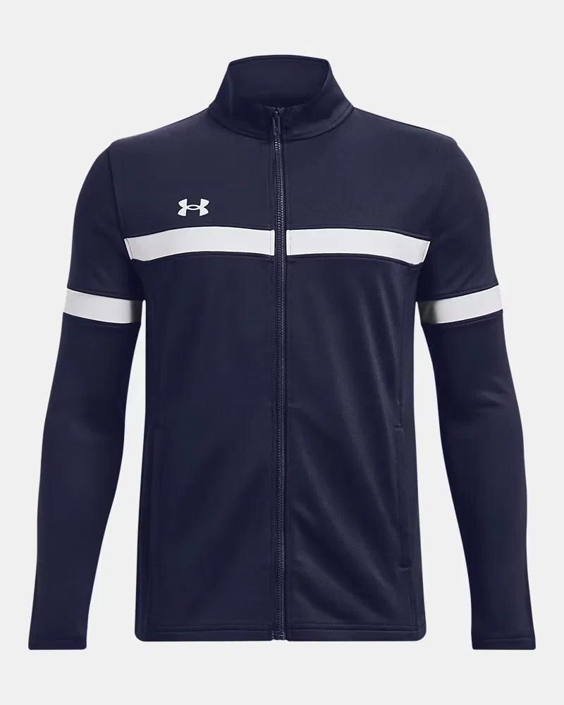 Куртка на молнии для мальчиков теплая вязаная Warm Up Team UnderArmour, Midnight Navy/White