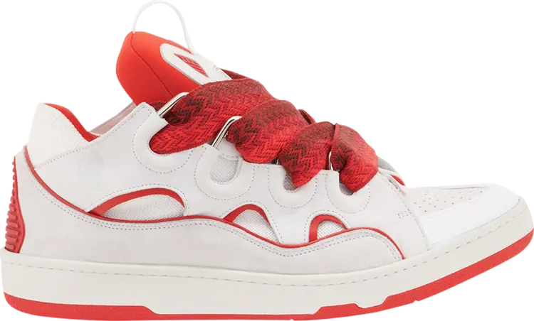 

Кроссовки Lanvin Curb Sneaker White Red, белый
