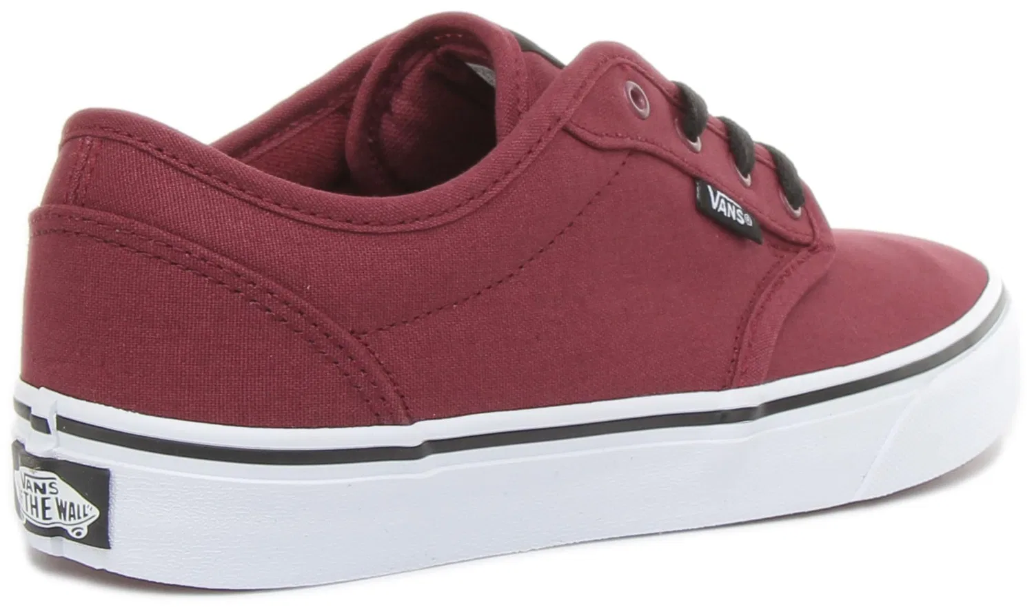 Детские кроссовки на шнуровке Atwood Vans, Canvas Oxblood Black — фото 4