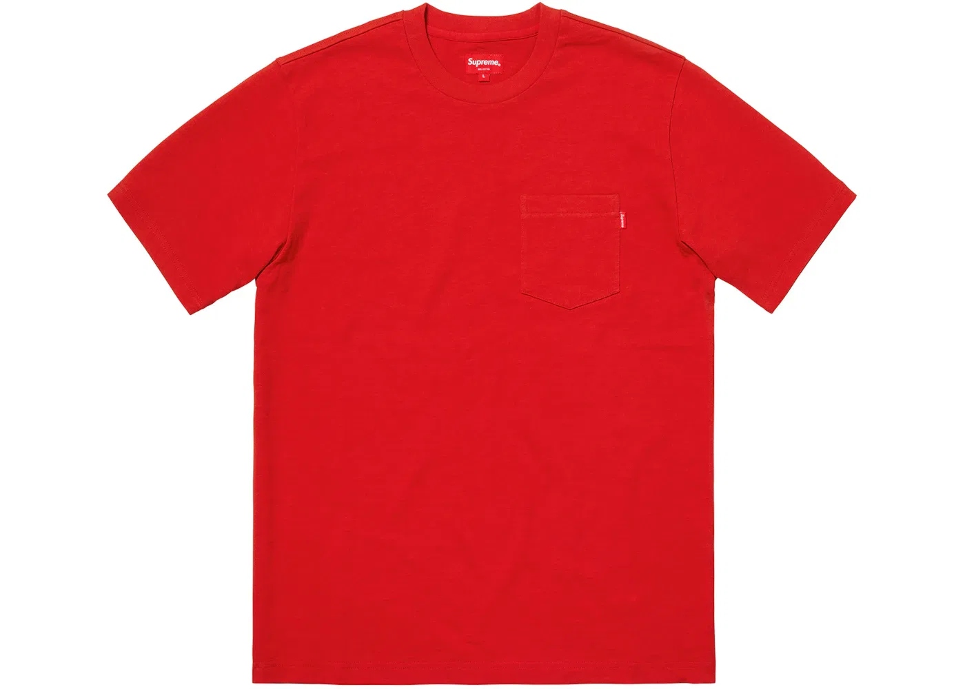 Мужская футболка с нагрудным карманом Supreme Tee (FW18), Red