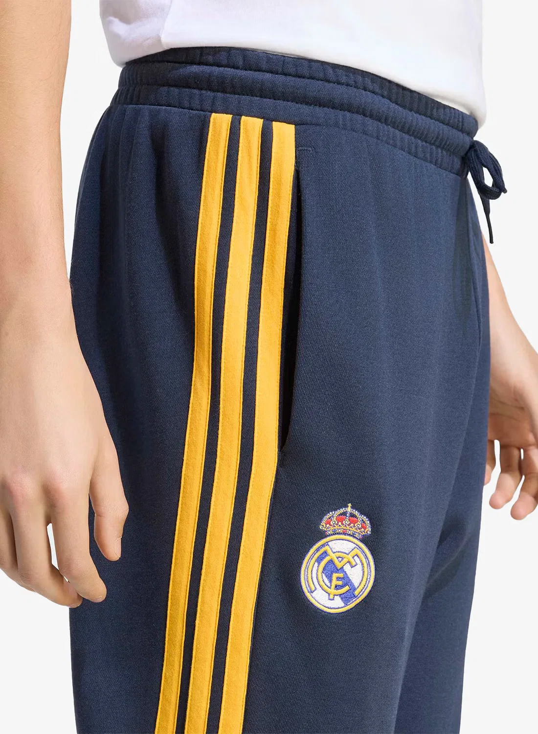 Штаны с регулируемым шнурком Real Madrid DNA Adidas, серый — фото 3