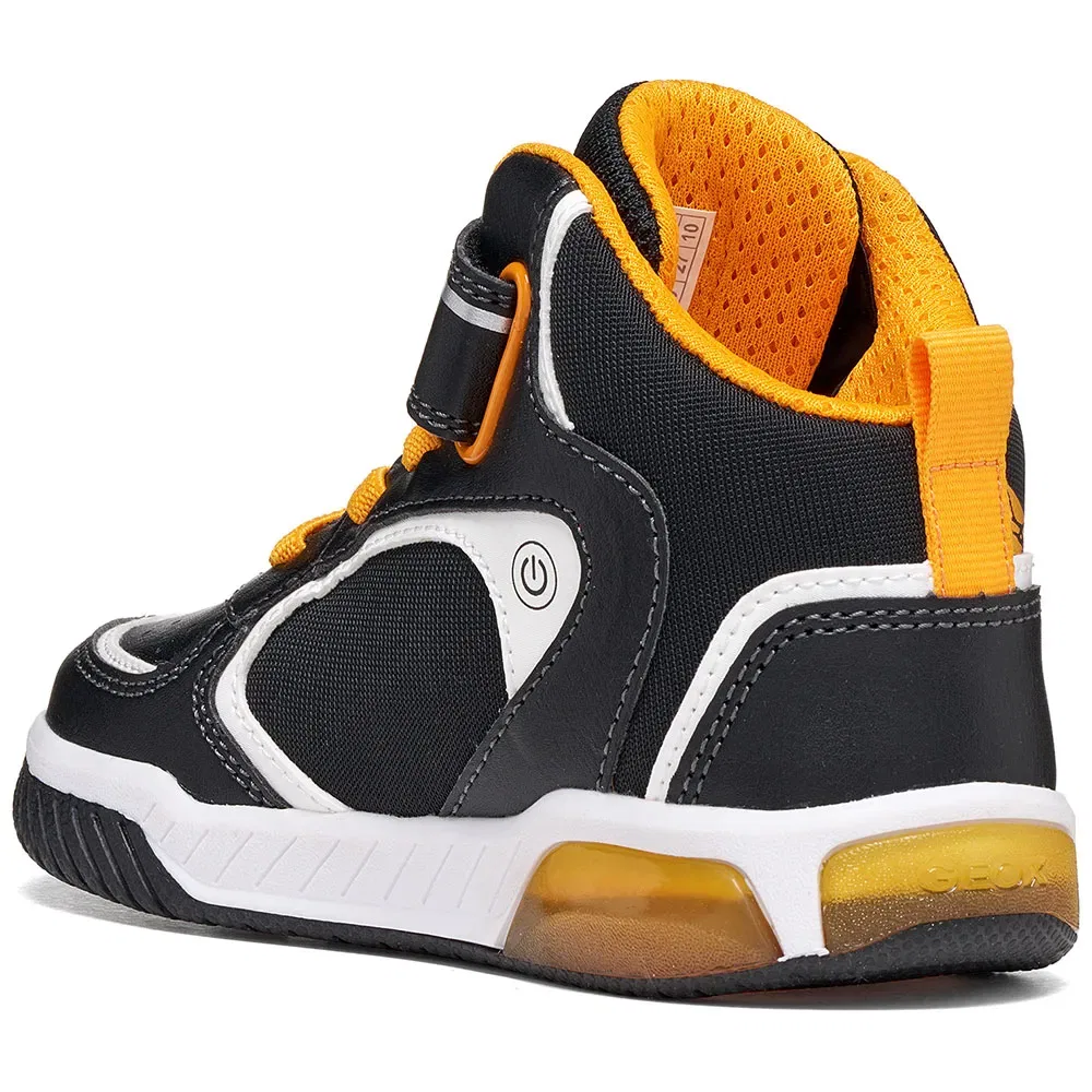 Детские кроссовки для мальчиков с подсветкой Inek A Geox, Black — фото 3