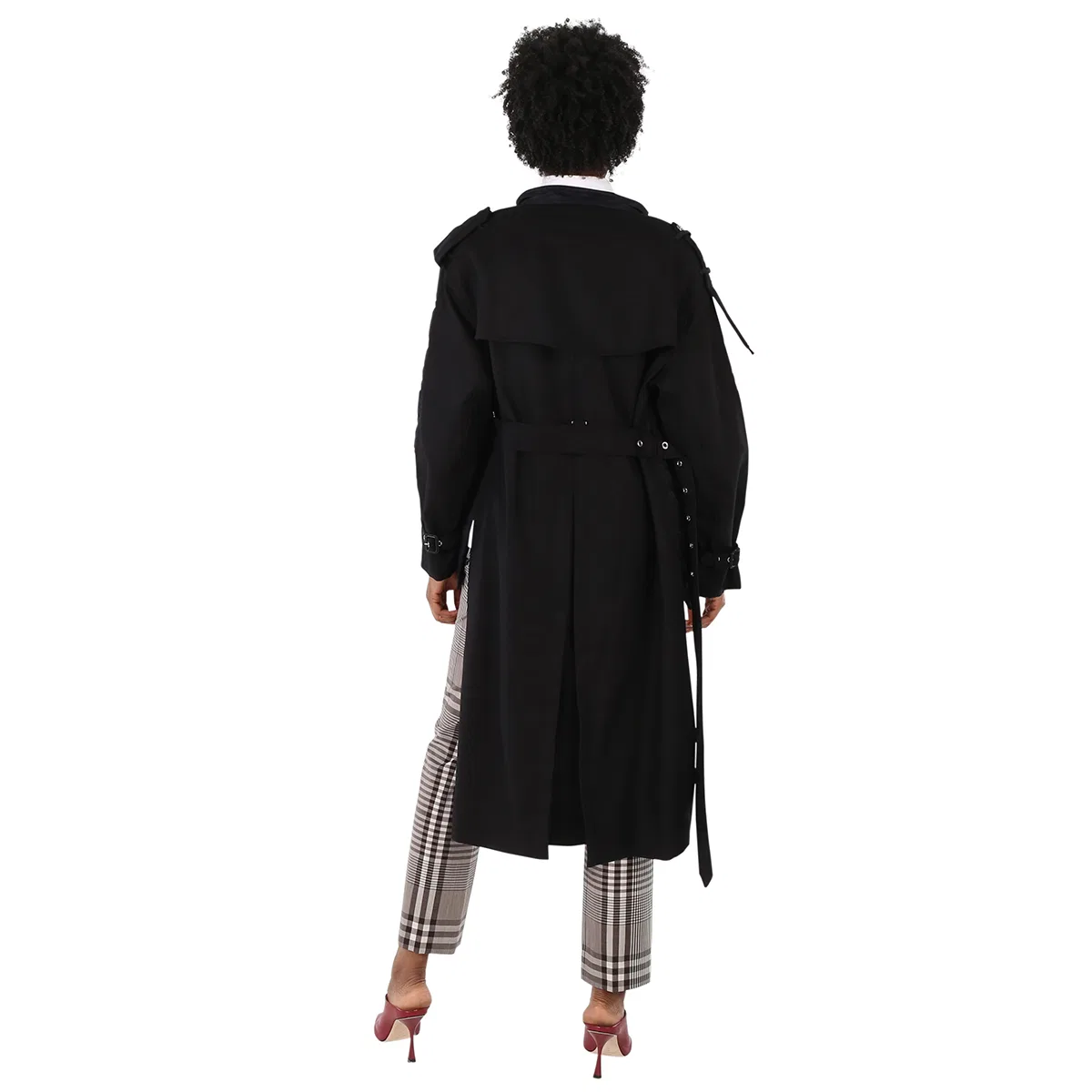 Пальто стеганое из нейлона и хлопка с отстегивающимся капюшоном Quilted Nylon And Cotton Coat With Detachable Hood Burberry, Black — фото 3