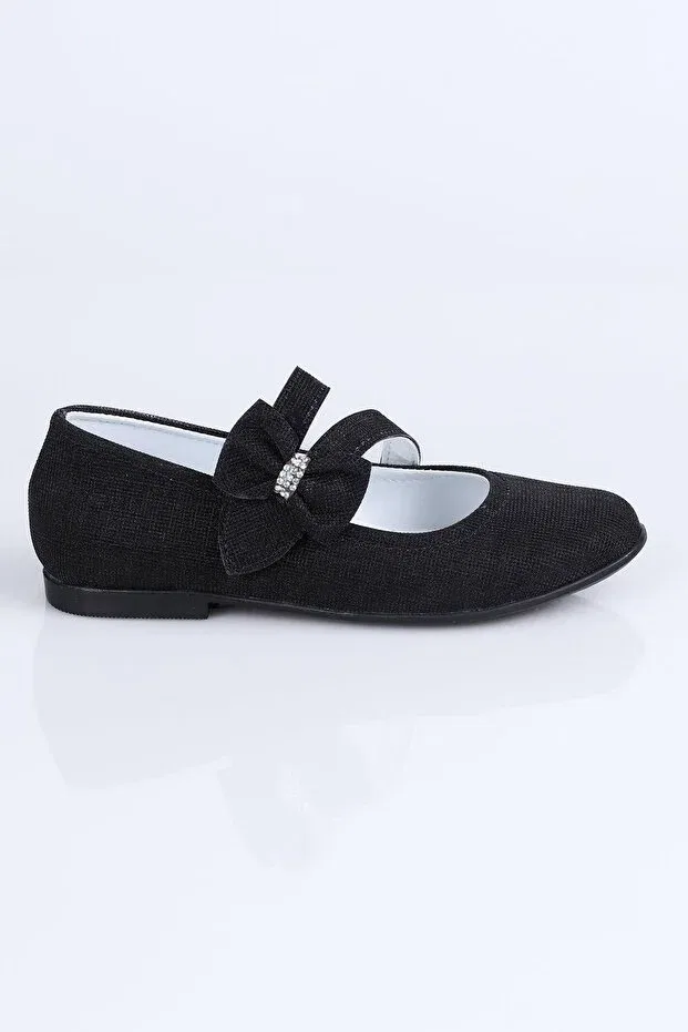 Детские балетки для девочек с блестками Sibel, Black