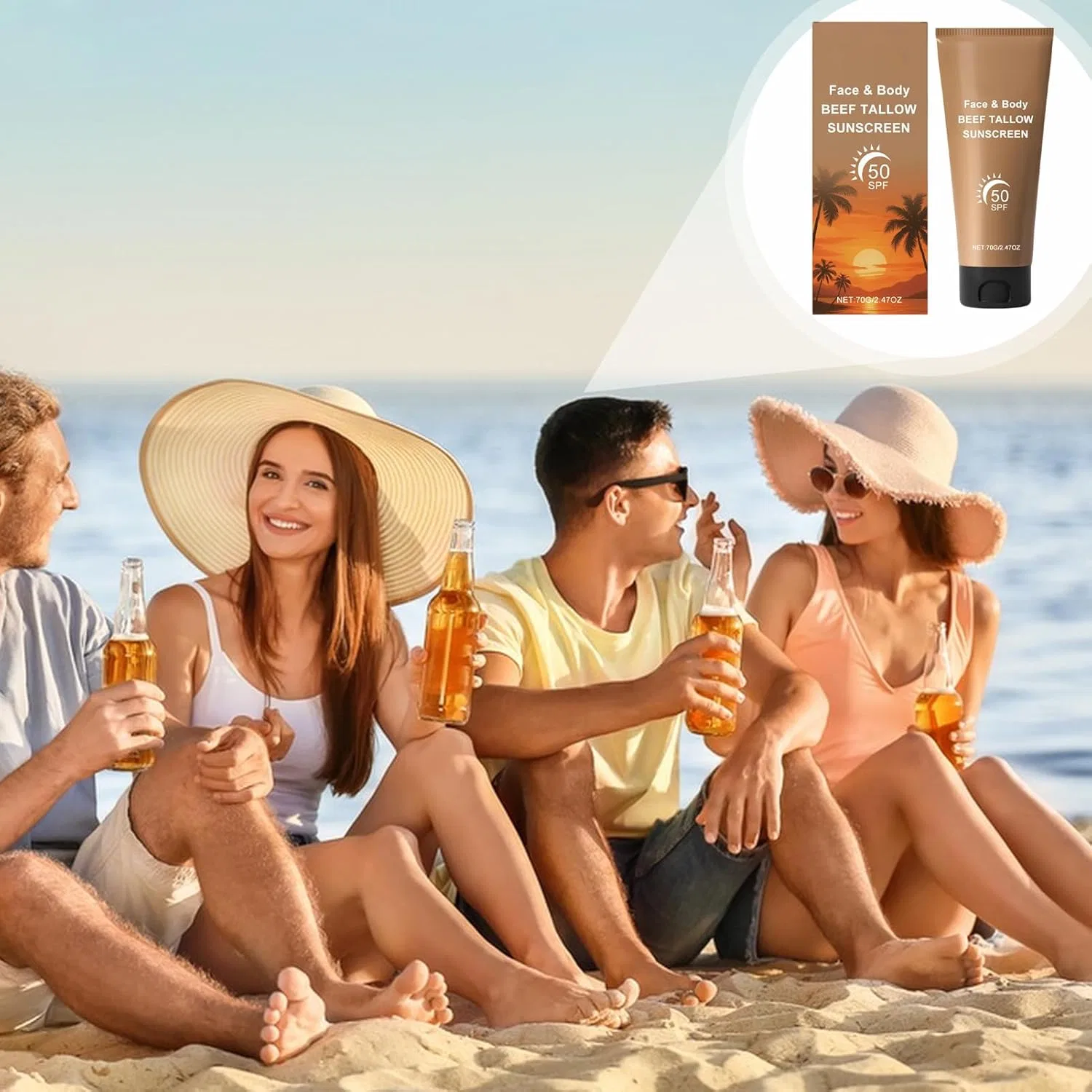 Солнцезащитный крем Beef Tallow, SPF 50, 70 г, ACAREY, C*1 — фото 4
