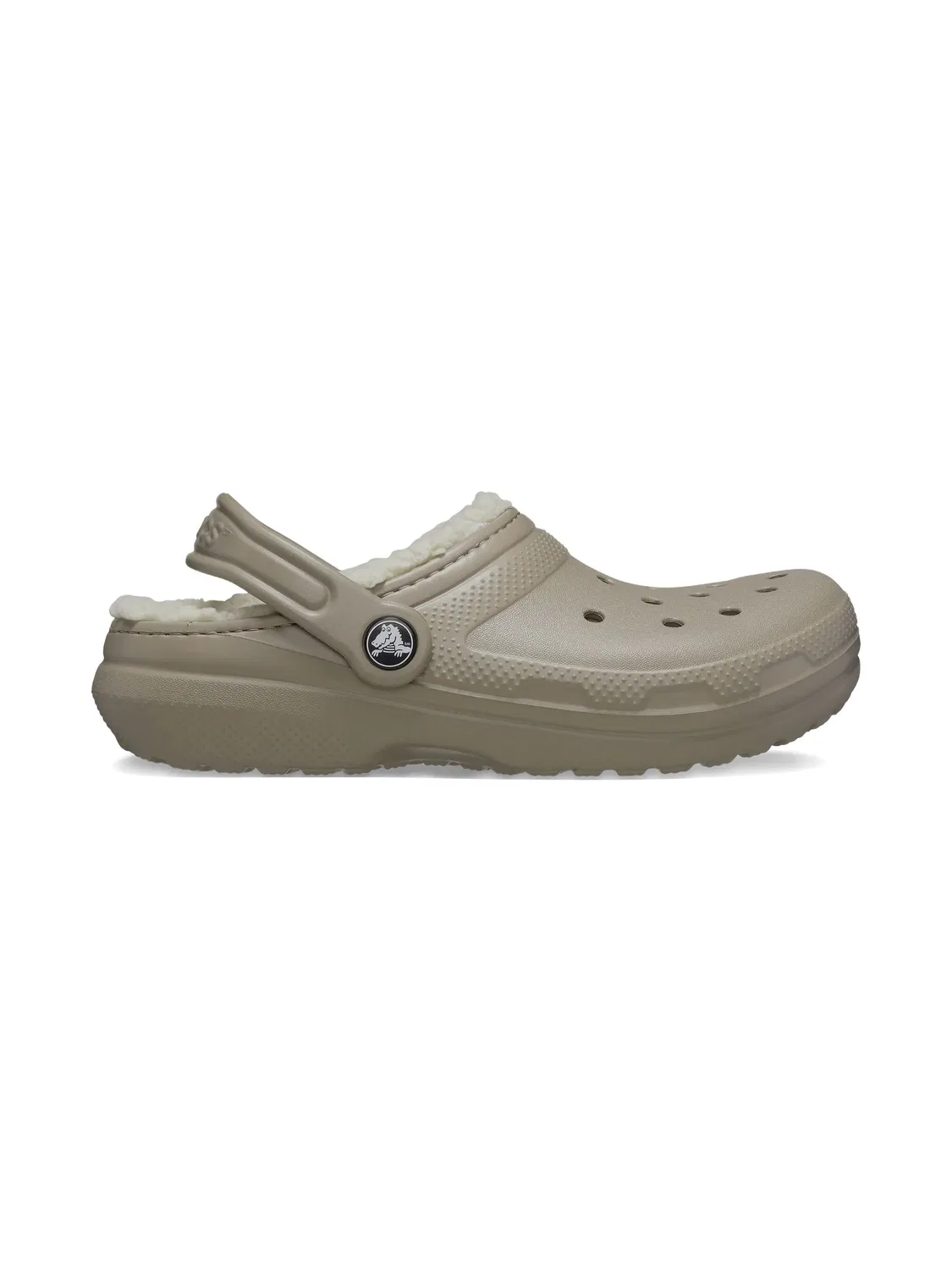 Удобные сабо с меховой подкладкой для детей Crocs, коричневый