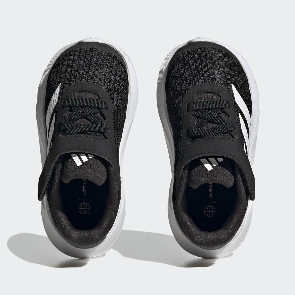 Кроссовки adidas Kids' Duramo SL с эластичными шнурками, белый/черный — фото 4