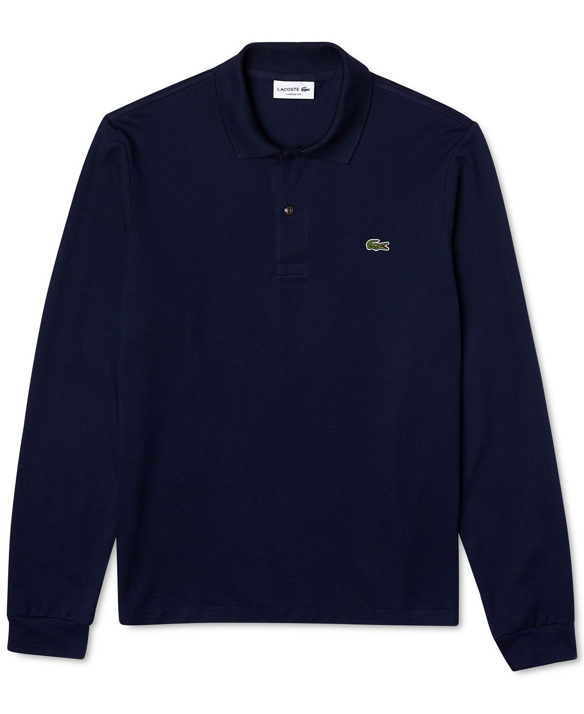 Мужская классическая рубашка поло с длинным рукавом l.12.12 Lacoste, темно-синий — фото 4