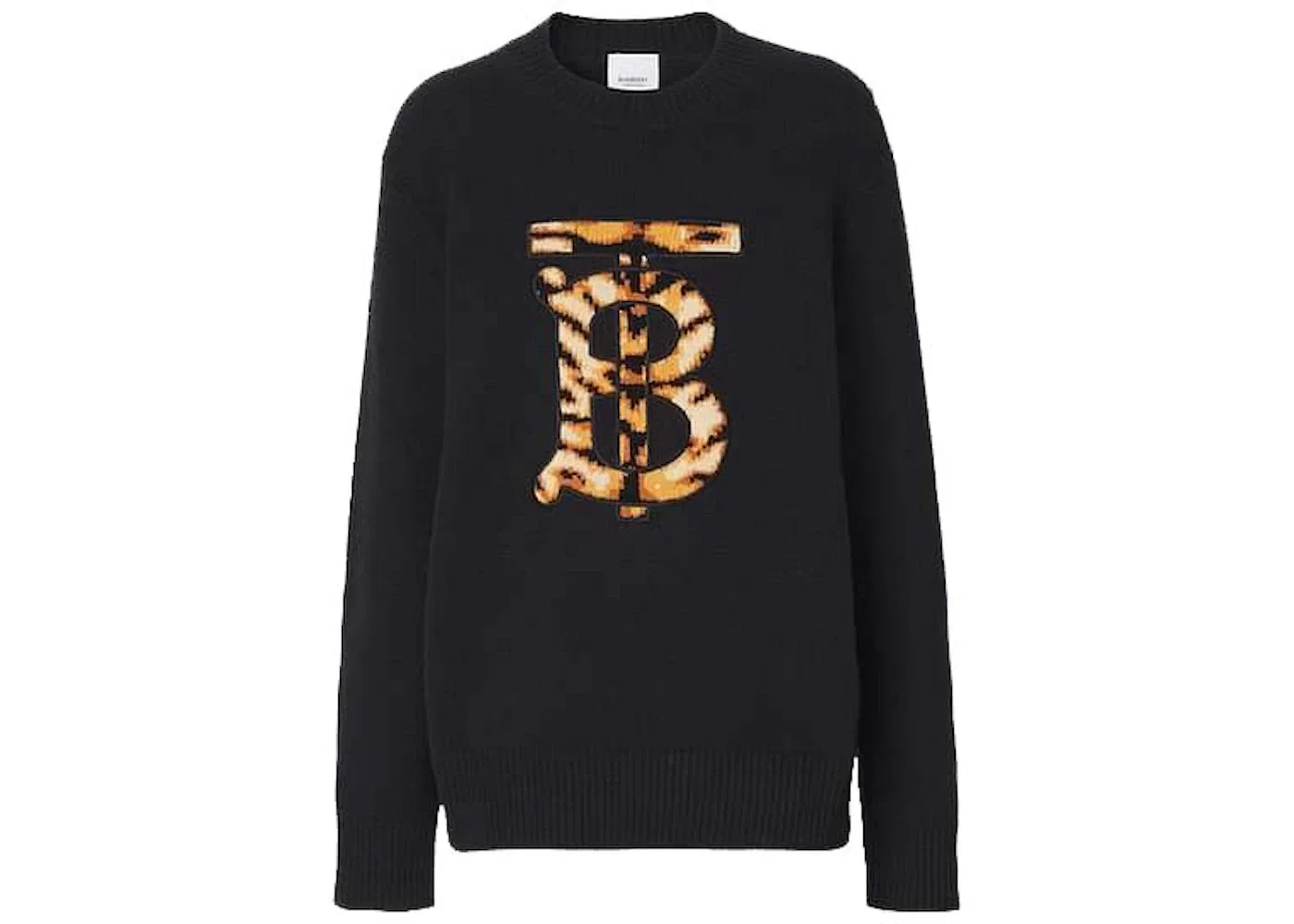 Женский свитер с монограммой Burberry Monogram Motif Cashmere Sweater, Black