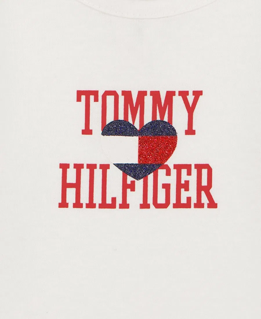 Комплект для девочек: куртка, футболка и леггинсы Tommy Hilfiger, Navy/White/Red — фото 4