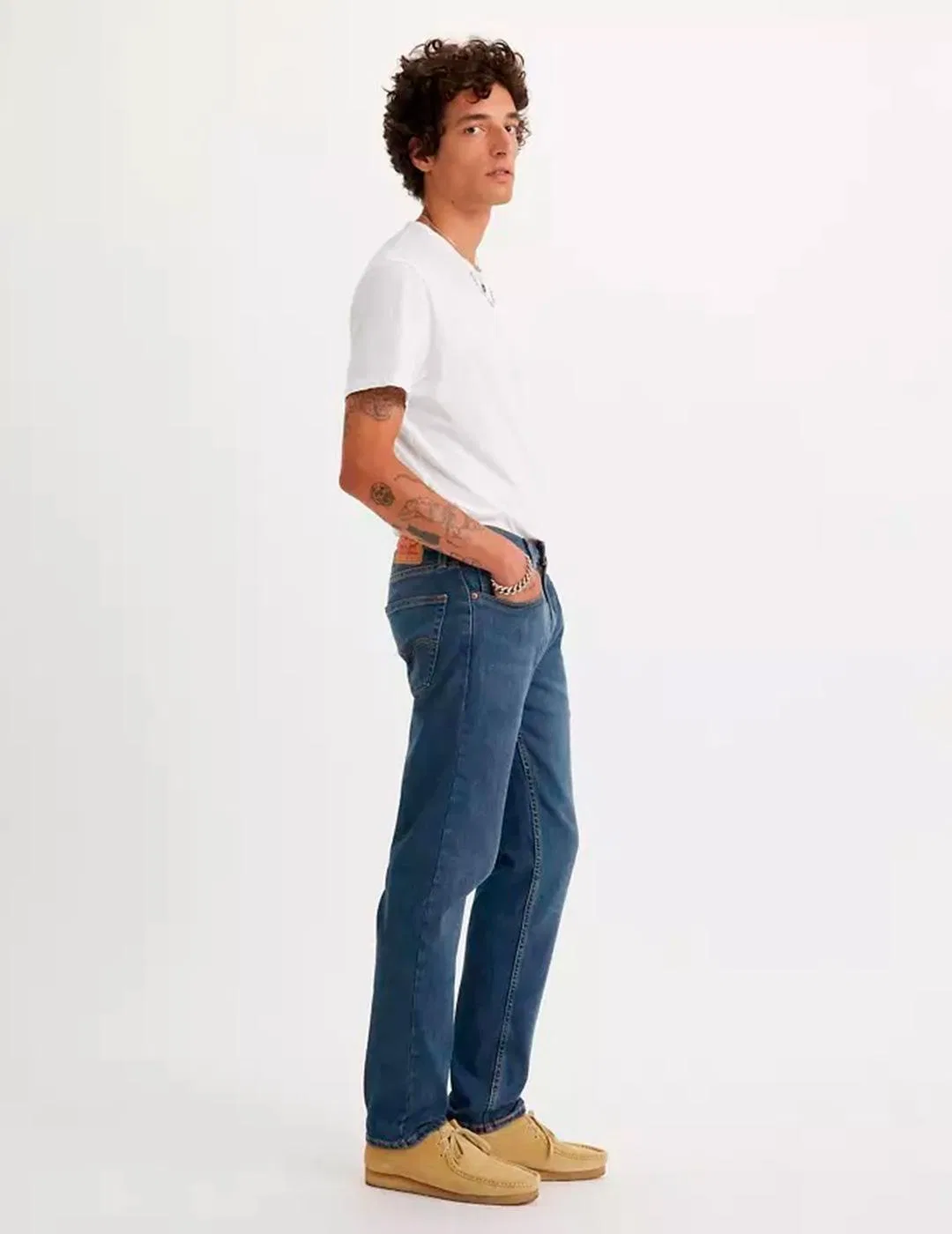 Мужские джинсы с узким кроем Levi's 502, Pastellblau — фото 4