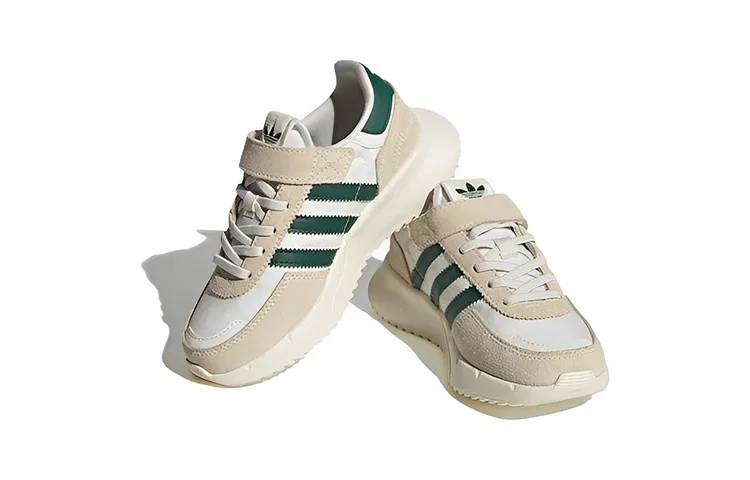 Детские кроссовки с низким верхом Retropy F2 Adidas Originals, Beige White Green — фото 4