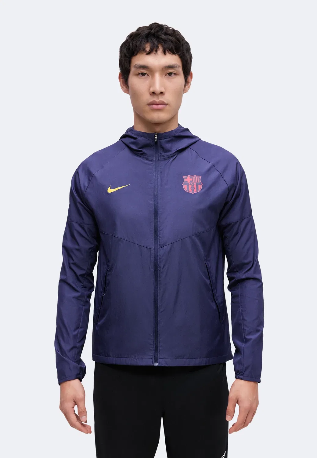 Fcb City Side Running - клубная одежда Nike Performance, Blackened Blue/Mineral Yellow