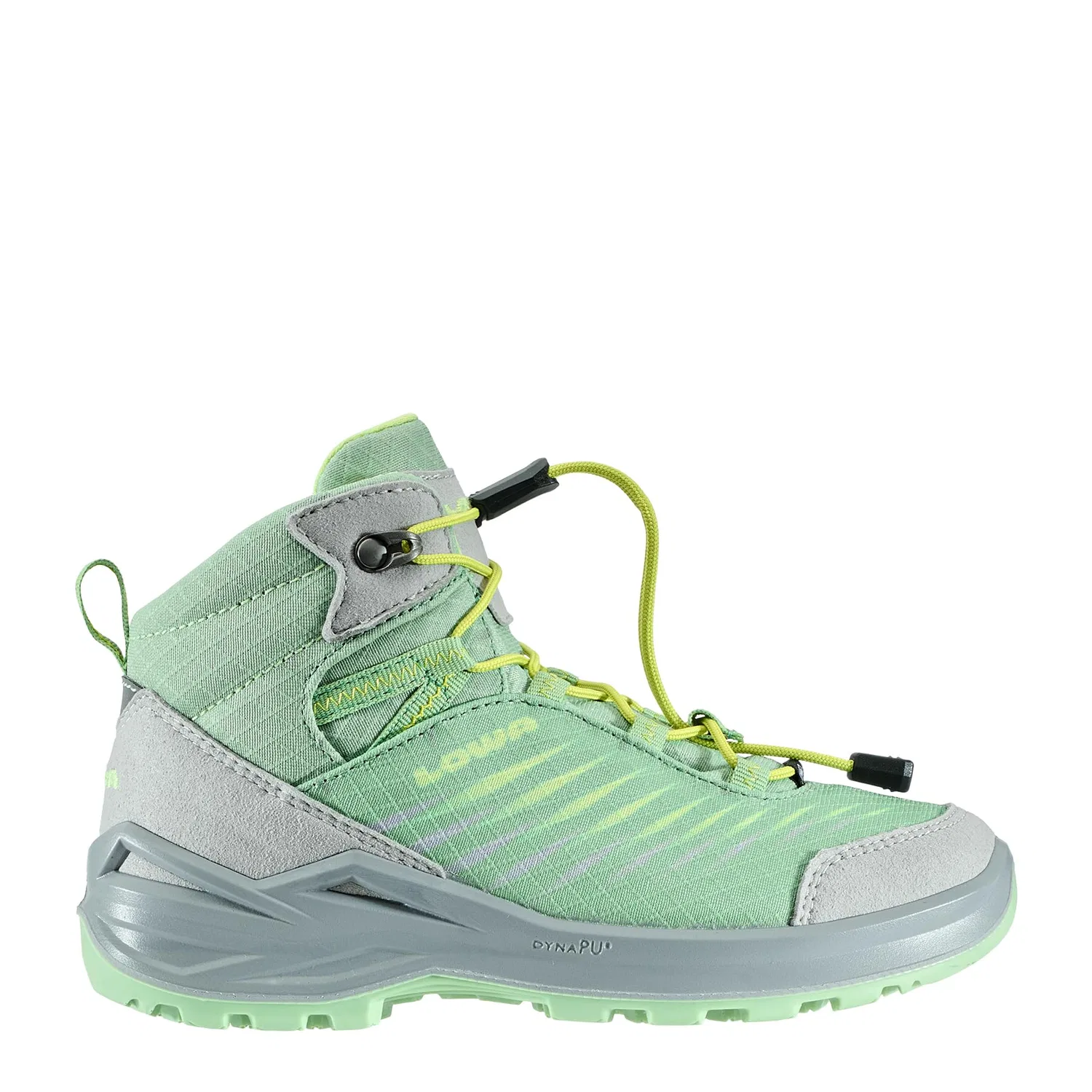 Детские ботинки для мальчиков с принтом Zirrox II Gtx Mid Jr LOWA, Smoke Green Mint — фото 2