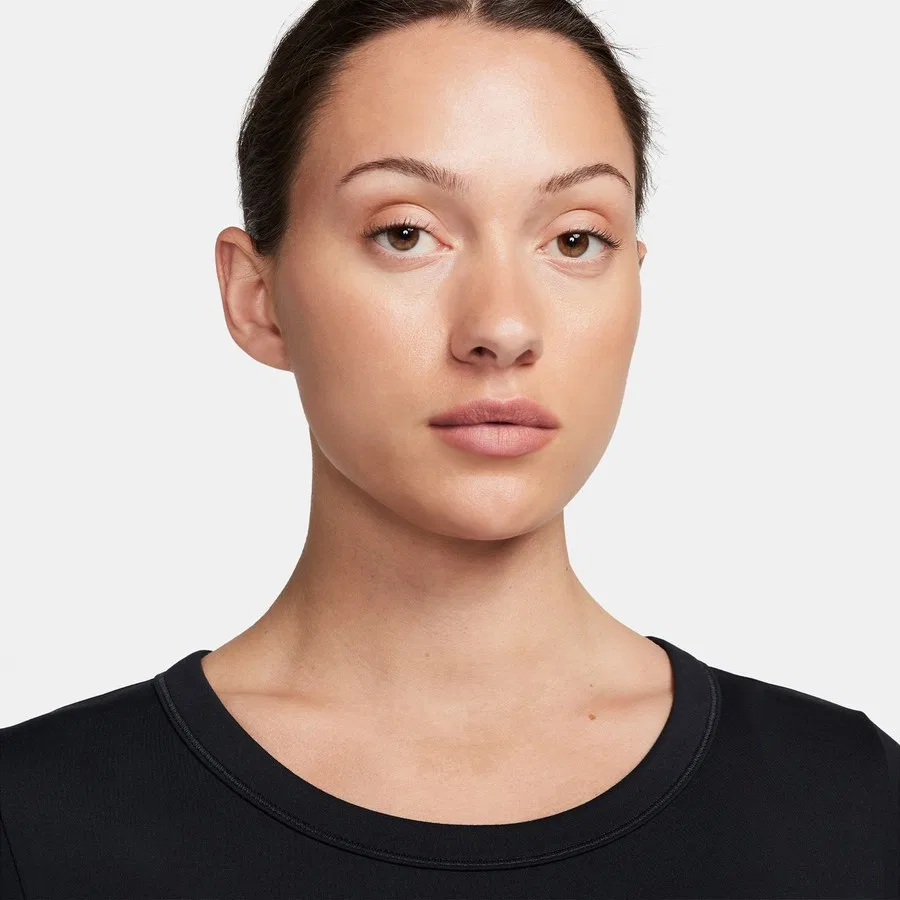 Женская футболка с длинным рукавом Dri-FIT One Fitted Nike, Черный — фото 4