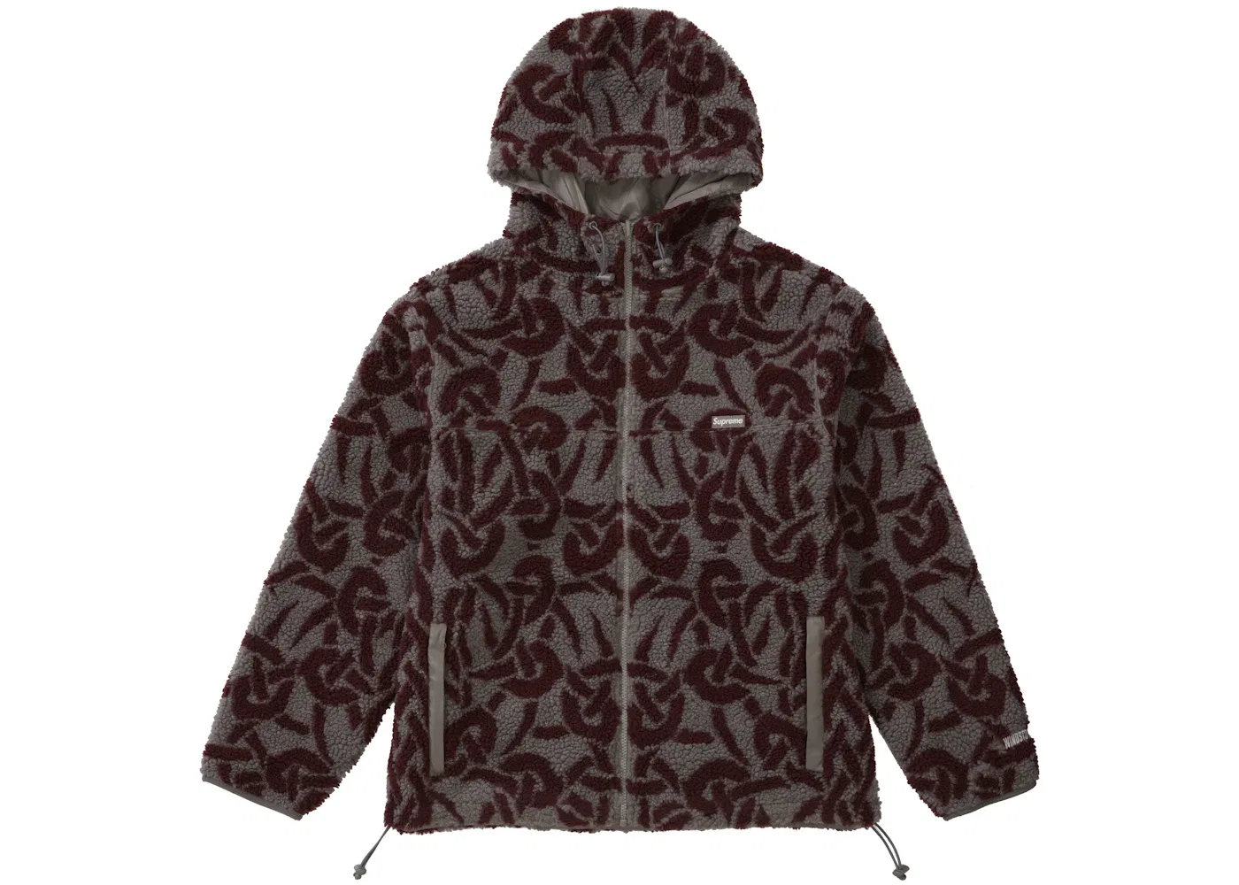 Мужская куртка с капюшоном из флиса с принтом Celtic Knot Supreme, Grey