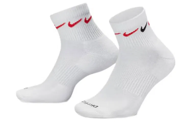 Носки тренировочные с амортизацией, комплект 3 пары, Everyday Plus Cushioned Training Ankle, Nike, белый — фото 2
