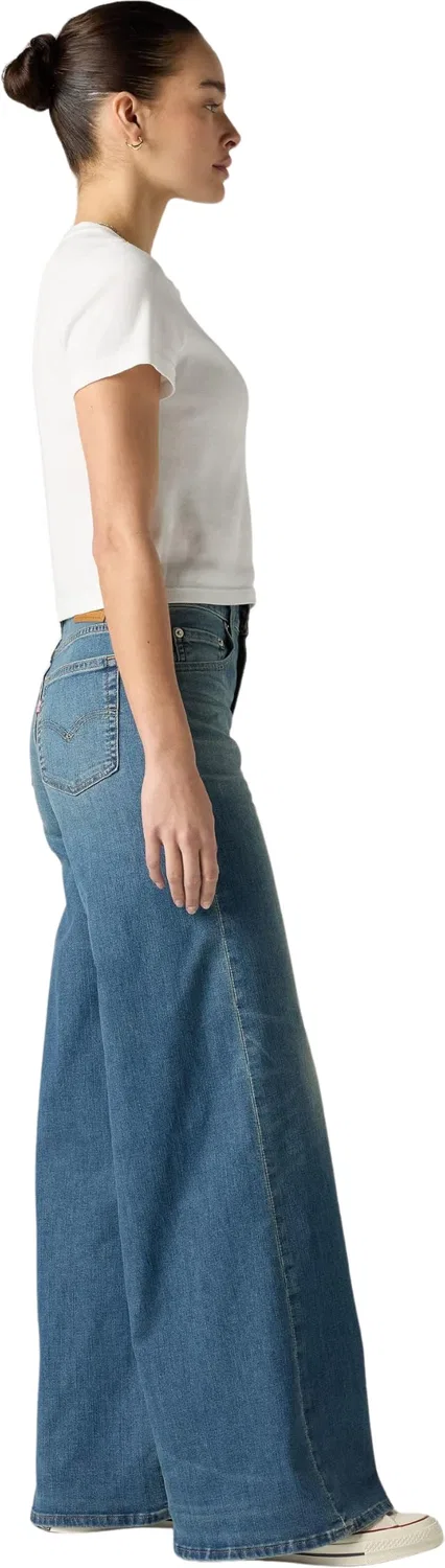 Женские джинсы с высокой посадкой 728 HR Wide Leg Levi's, 2-Quiet Cool - Blue — фото 4
