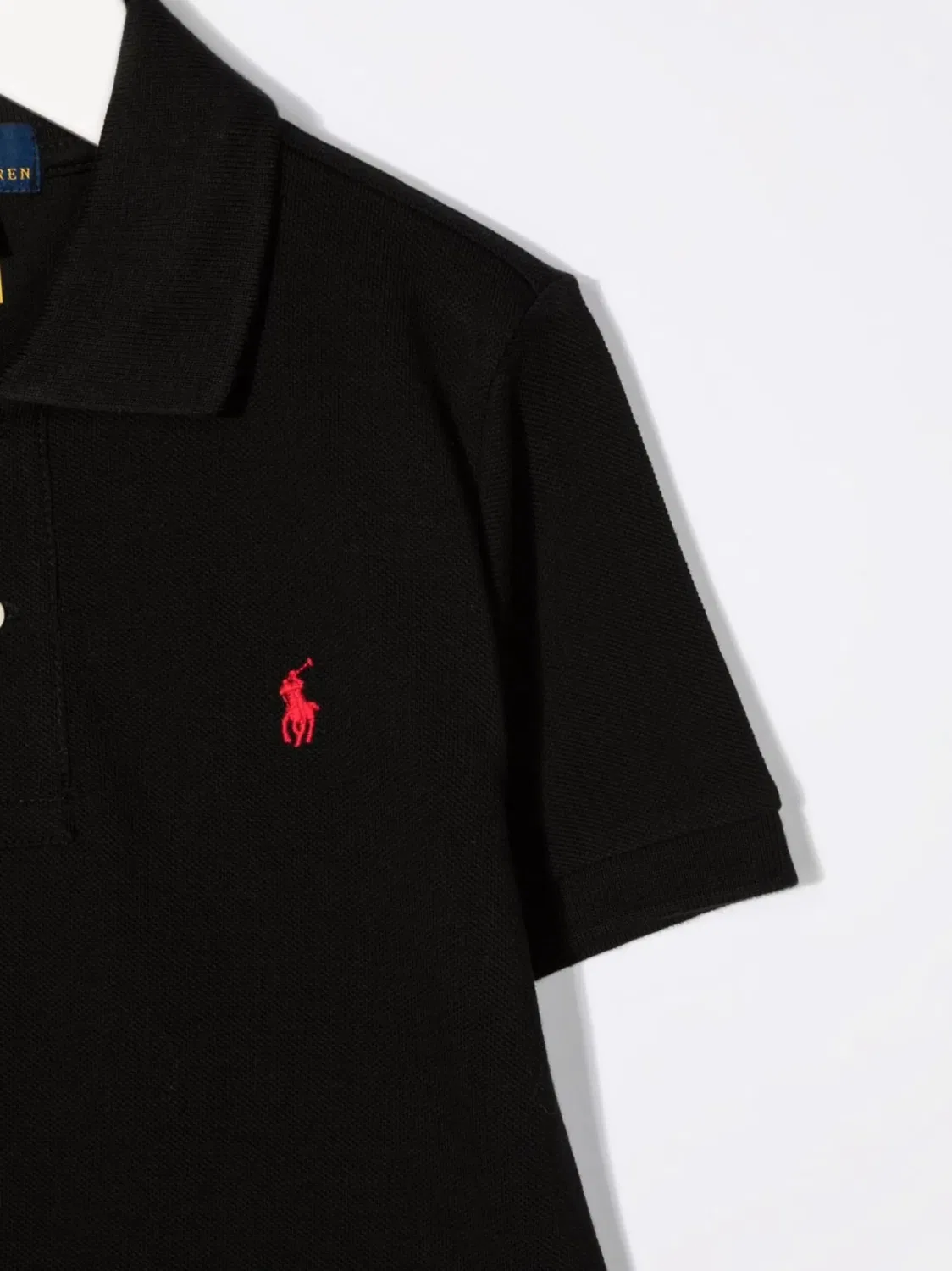 Polo Ralph Lauren Черное поло с вышитым логотипом — фото 2