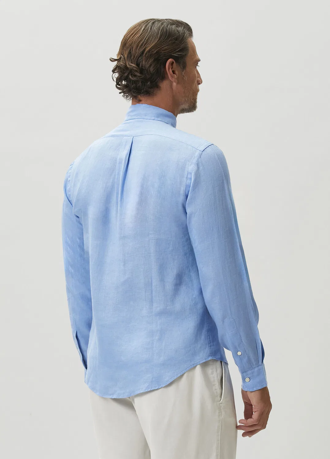 Рубашка Custom Fit Polo Ralph Lauren, blue — фото 4