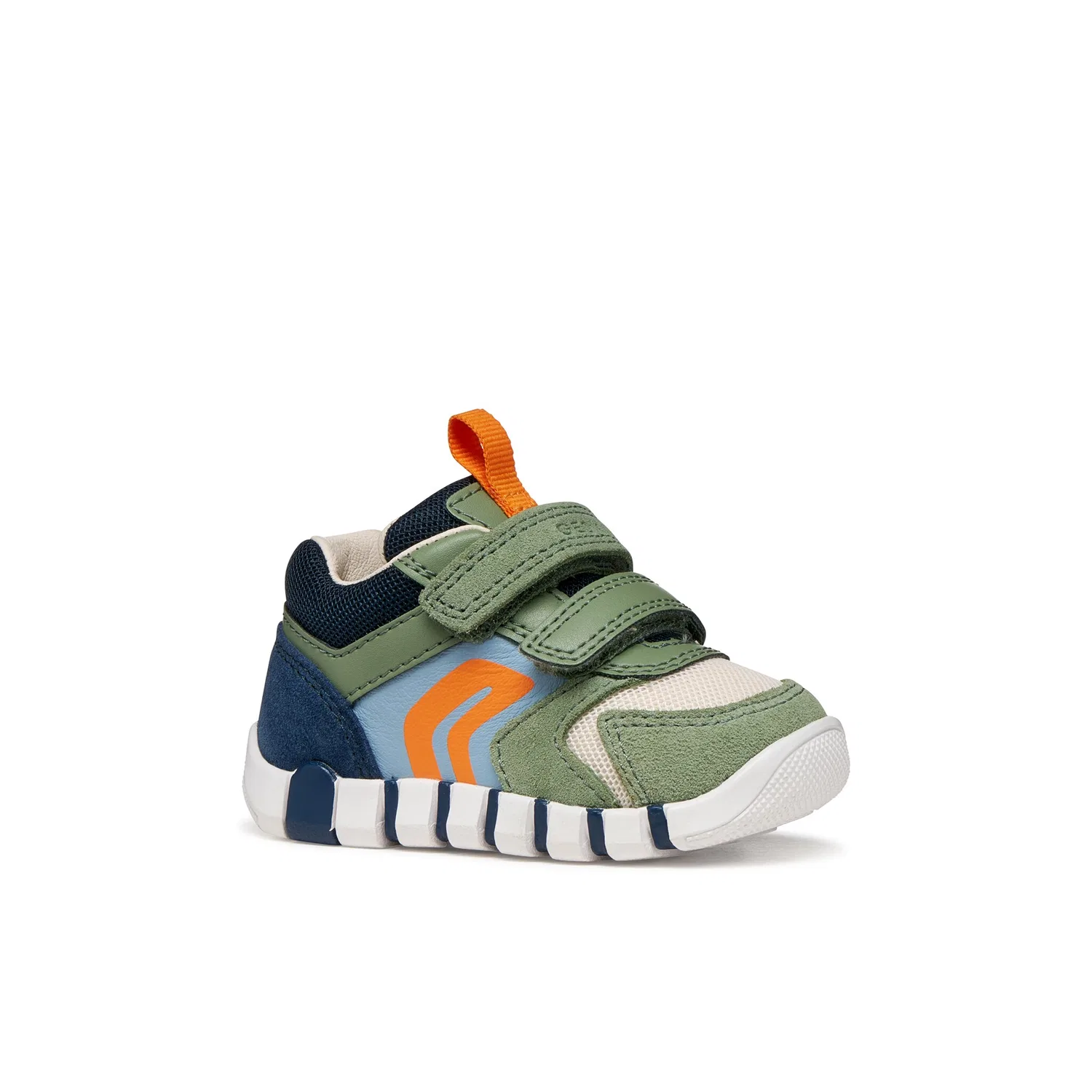 Детские ботинки для первых шагов с мембраной Geox B IUPIDOO BOY, Olive Green/Navy