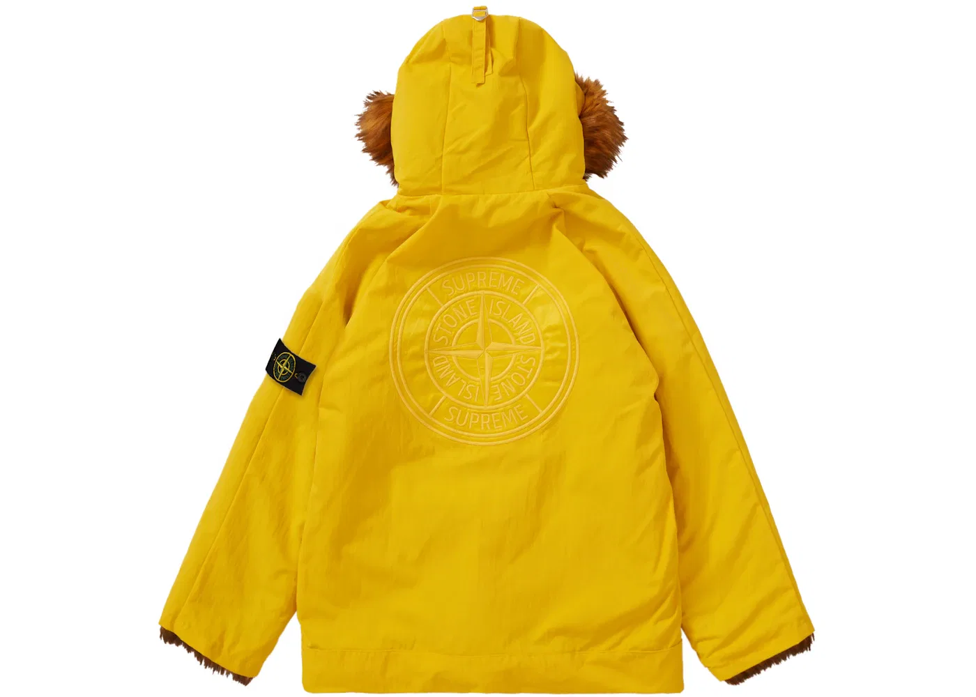 Мужское пальто из искусственного меха Supreme Parka, Yellow — фото 2