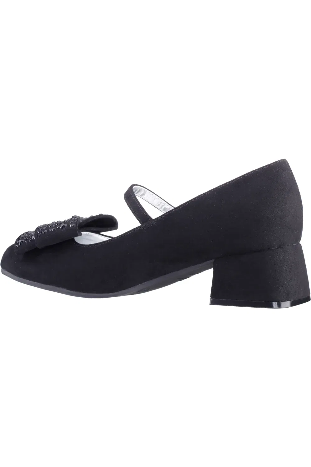 Детские туфли мэри-джейн с бантом Nole Nina, Black Microsuede — фото 2