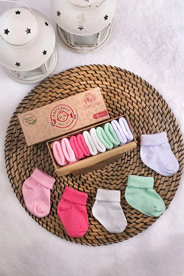 Детские носки из органического хлопка 5 пар Poffibaby, Pink2